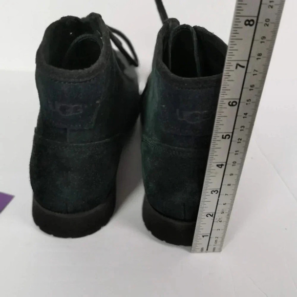 Genuuine Ugg Men  Boot Shoes Size 13 Charcoal Black Suede Leather Lace New Label - Picture 7 of 7